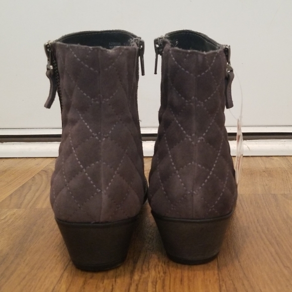 White Mountain Gray Leather Ankle boots - Picture 3 of 5
